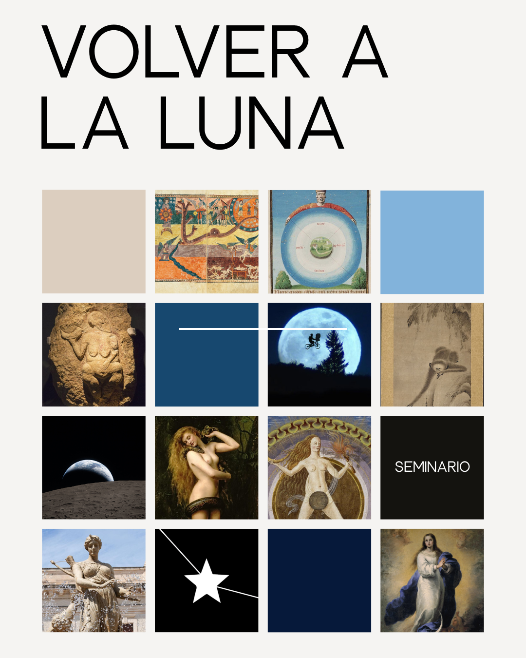 Volver a la Luna — póster del seminario